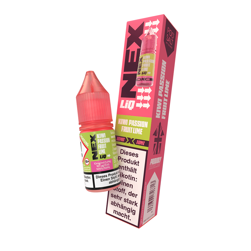 Nex Liq Nikotinsalz - Kiwi Passionfruit Lime - 10mg Liquid 10ml  C