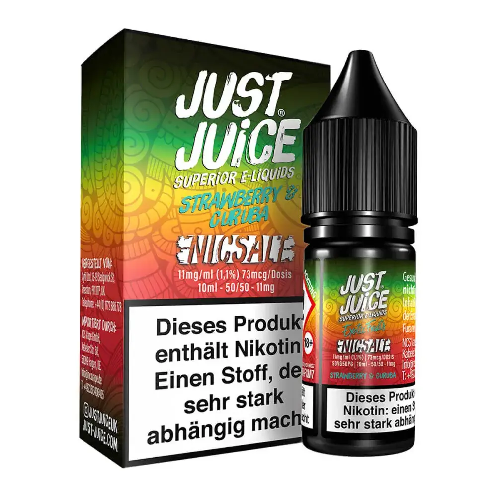 Just Juice - Strawberry & Curuba 10ml Nikotinsalz Liquid