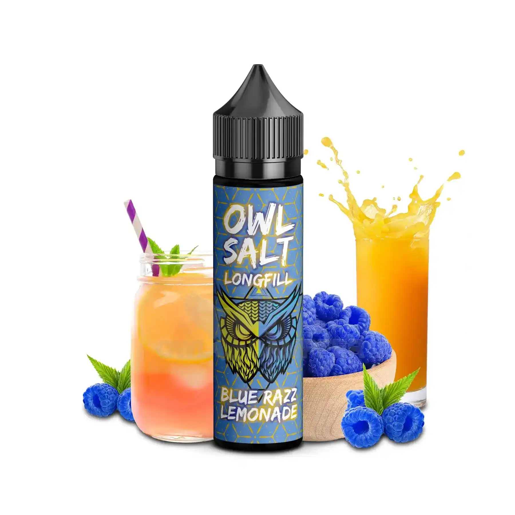 OWL Salt Aroma - Blue Razz Lemonade 10ml in 60ml Flasche