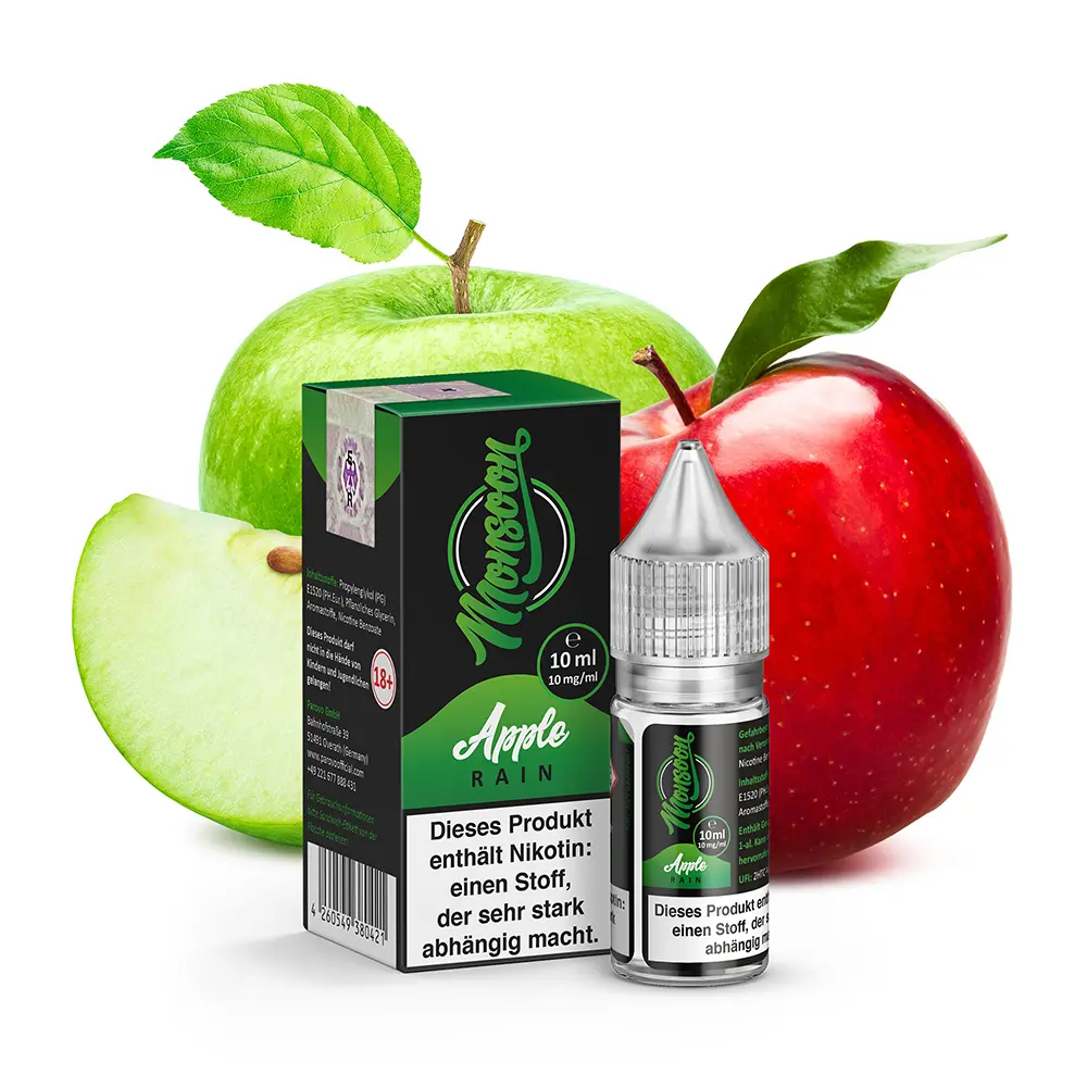 Monsoon Apple Rain 10ml Nic Salt Liquid 10mg 