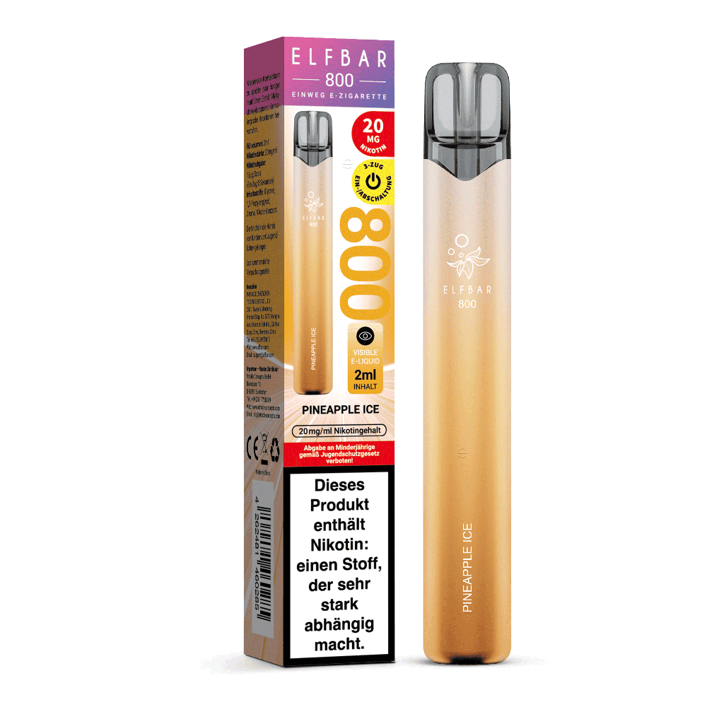 Elfbar 800 Einweg E-Zigarette - Pineapple Ice - 20mg  C
