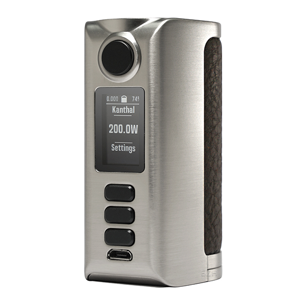 Dovpo Riva DNA 250C Box Mod Silver-Rough-Dark-Brown Dovpo Riva DNA 250C Box Mod Silver-Rough-Dark-Brown