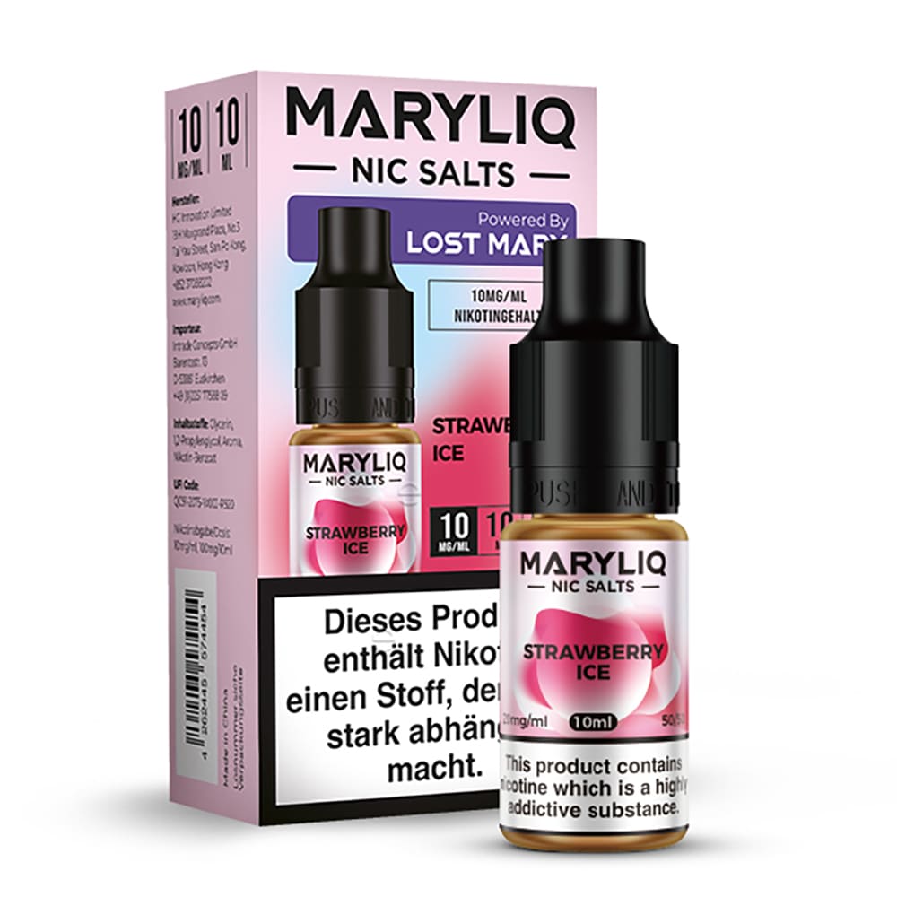 Maryliq Nikotinsalz - Strawberry Ice - 10mg 10ml 