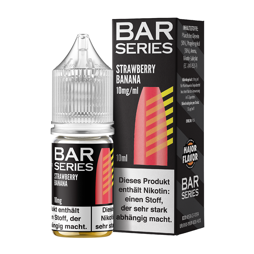 Bar Series Nikotinsalz - Strawberry Banana - Liquid 10ml 10mg 