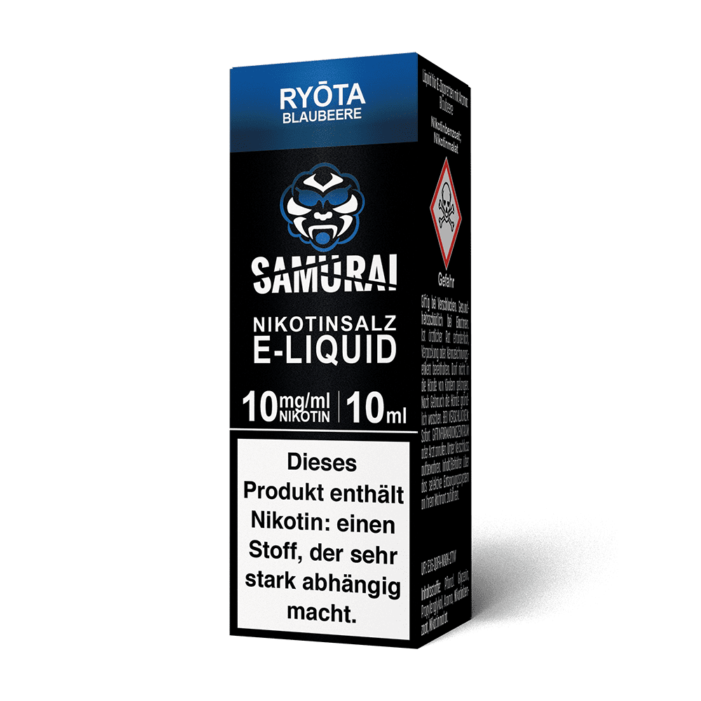 Samurai Nikotinsalz - Ryota Blaubeere - Liquid 10mg 10ml 