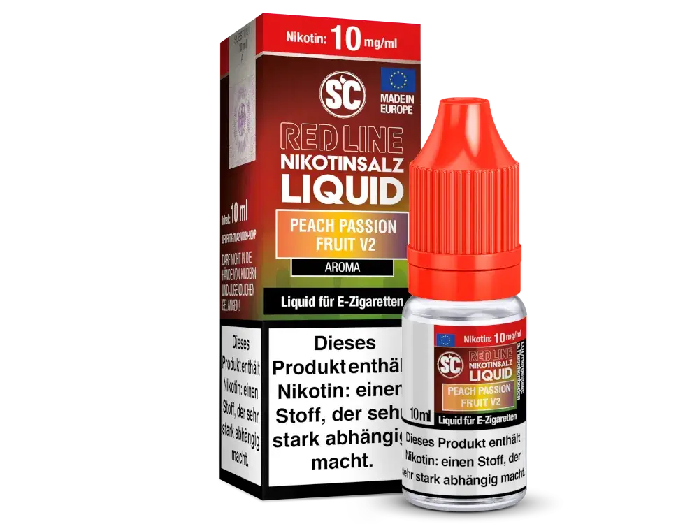 SC Red Line - Peach Passion Fruit V2 10ml Nikotinsalz Liquid