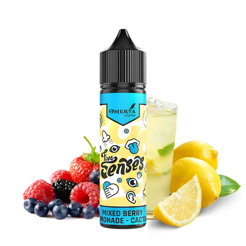 Omerta Aroma Longfill - 5Senses Mixed Berry Lemonade Cactus - 15ml in 60ml Flasche 