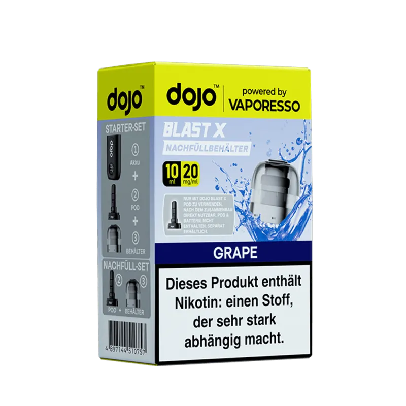 Vaporesso Dojo Blast X Einweg Pod - Grape 10ml Nikotinsalz