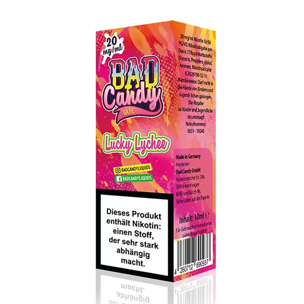 Bad Candy Lucky Lychee Nic Salt 20mg  Bad Candy Lucky Lychee Nic Salt 20mg