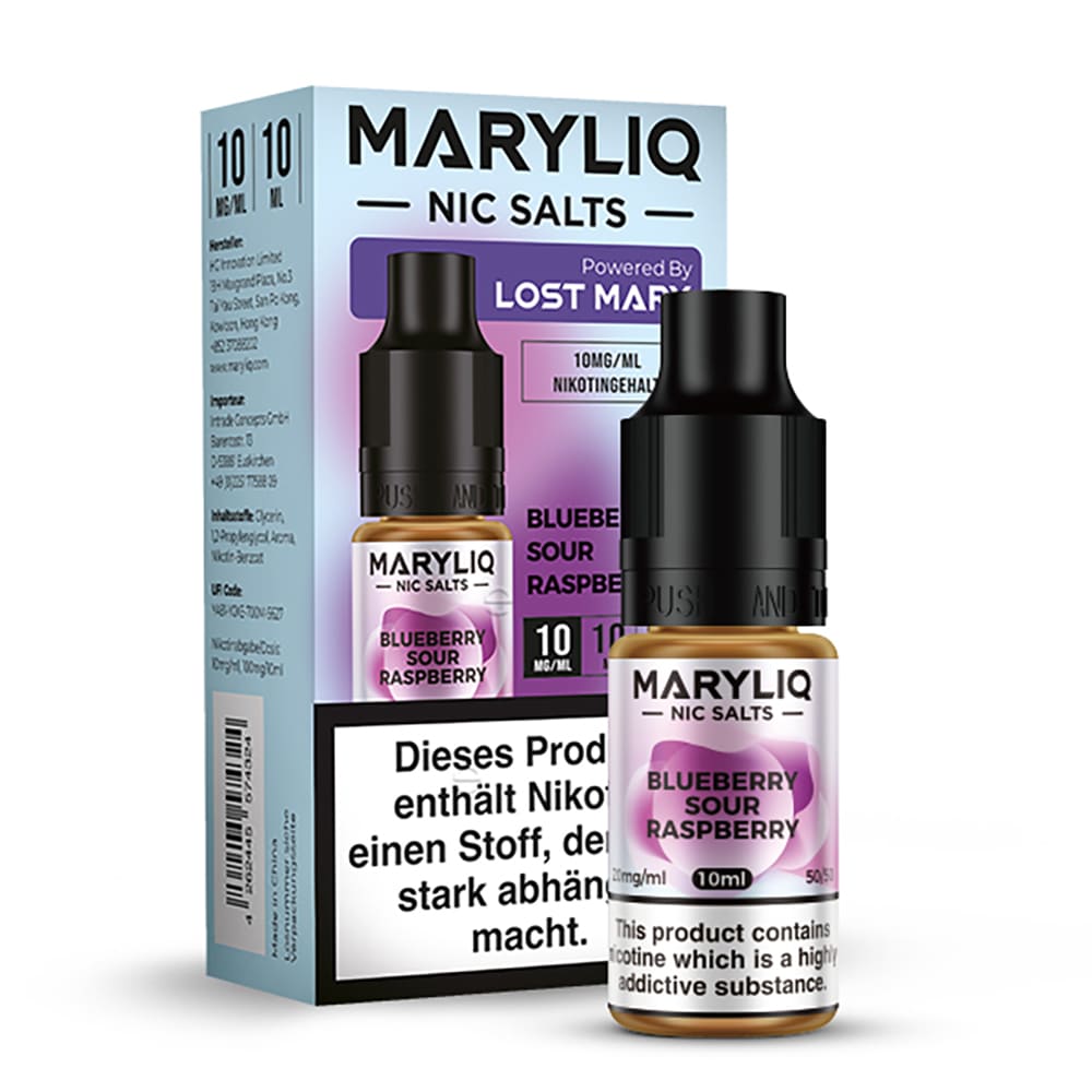 Maryliq Nikotinsalz - Blueberry Sour Raspberry - 10mg 10ml 