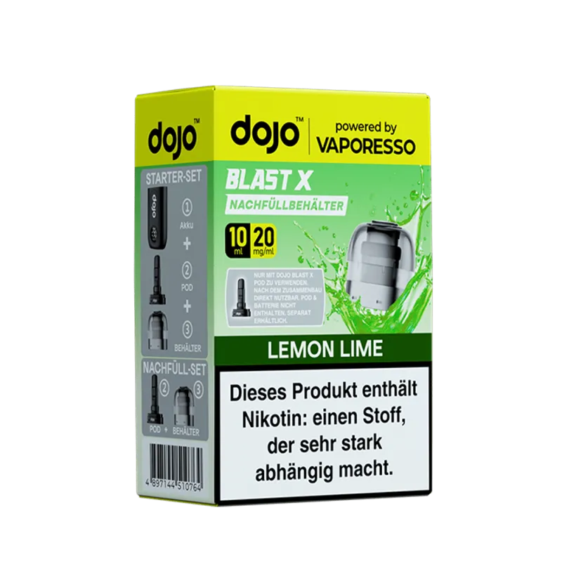 Vaporesso Dojo Blast X Einweg Pod - Lemon Lime 10ml Nikotinsalz