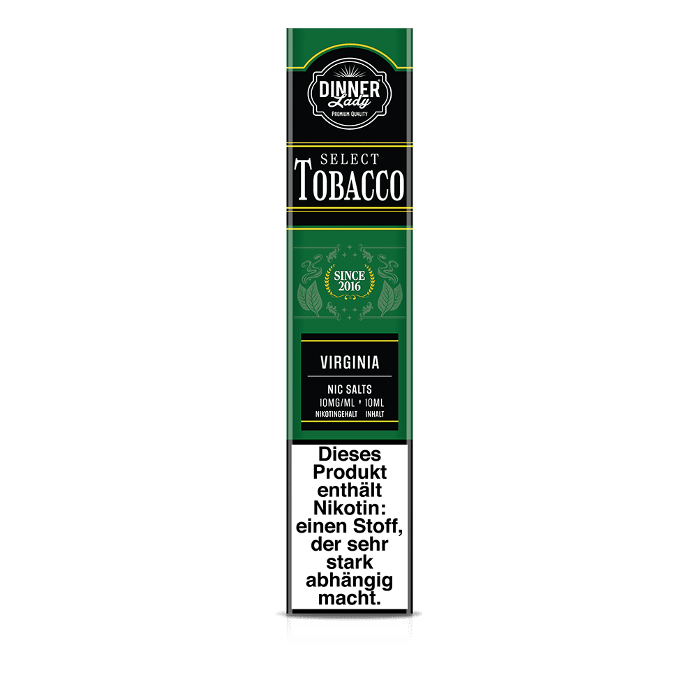 Dinner Lady Nikotinsalz - Virginia - 50/50 10ml Liquid 10mg 