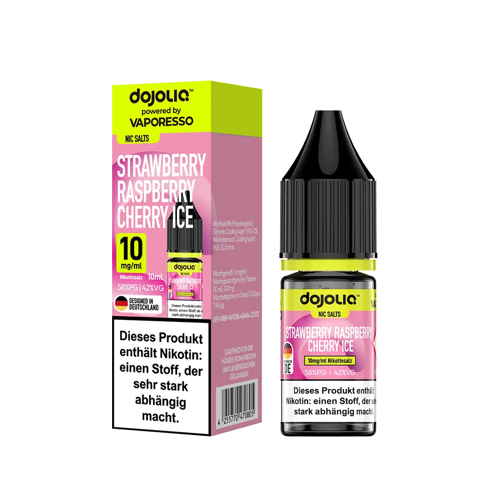 Dojoliq - Strawberry Raspberry Cherry Ice 10ml Nikotinsalz Liquid
