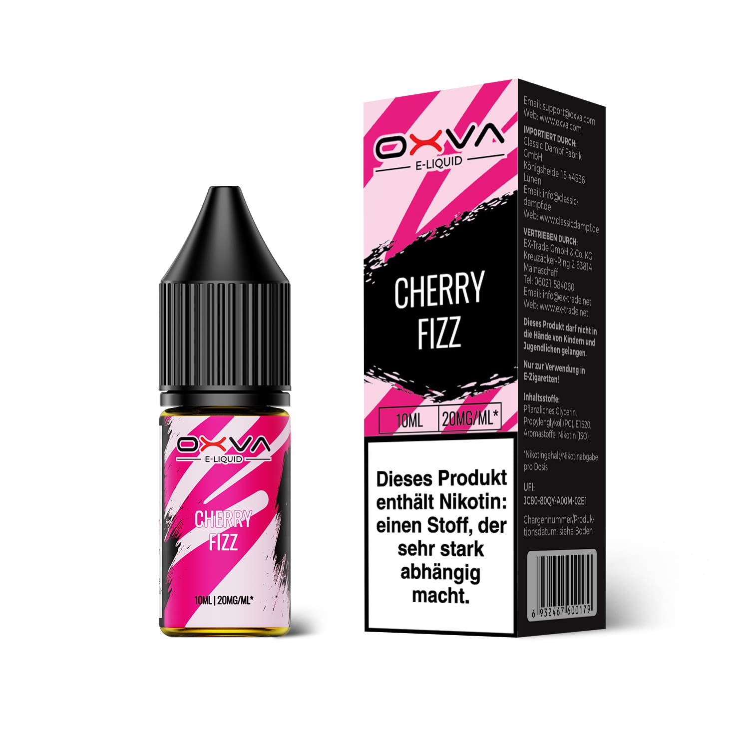 Oxva E-Liquid Nikotinsalz - Cherry Fizz - 10ml Liquid 20mg Oxva E-Liquid Nikotinsalz - Cherry Fizz - 10ml Liquid 20mg