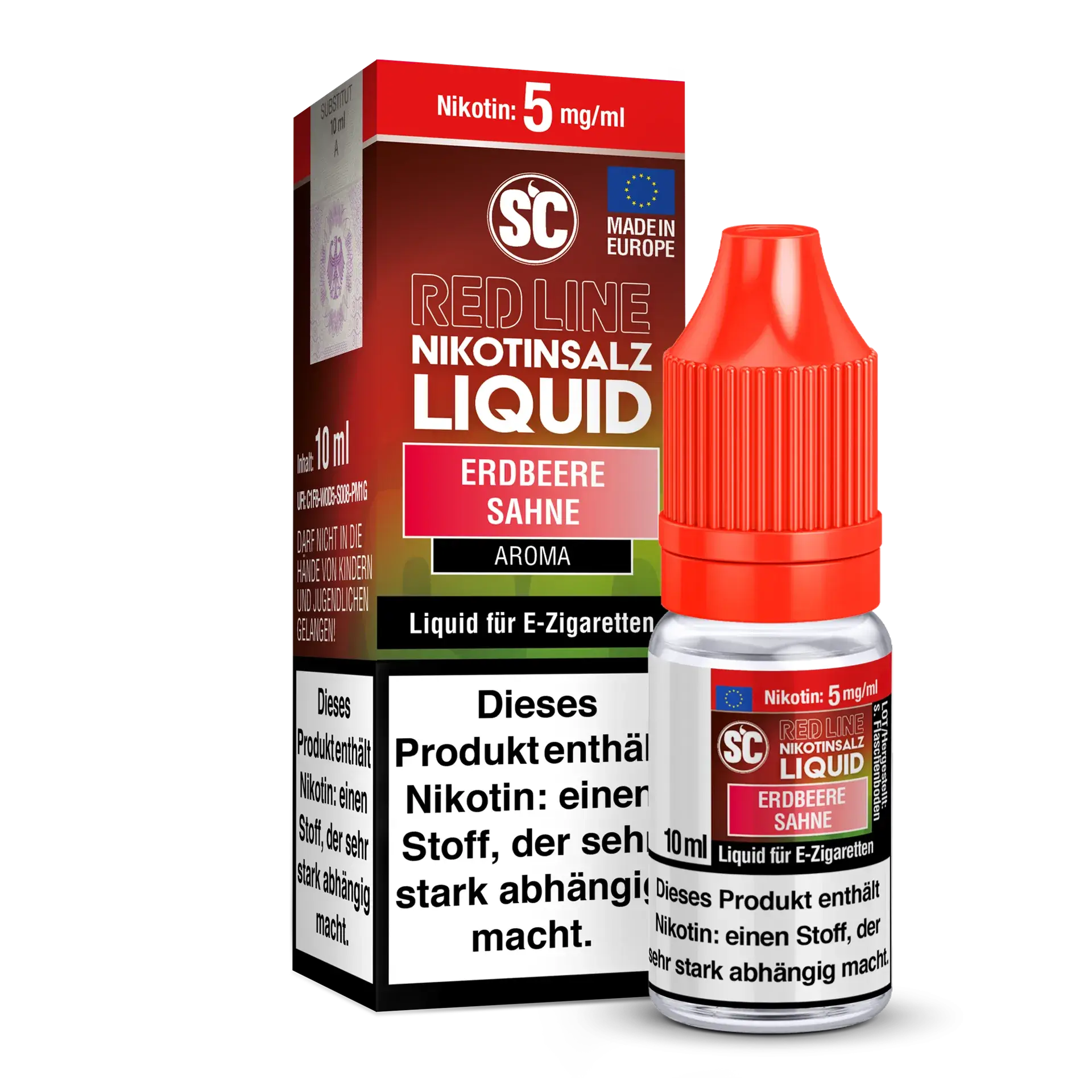 SC Red Line - Erdbeere Sahne 10ml Nikotinsalz Liquid