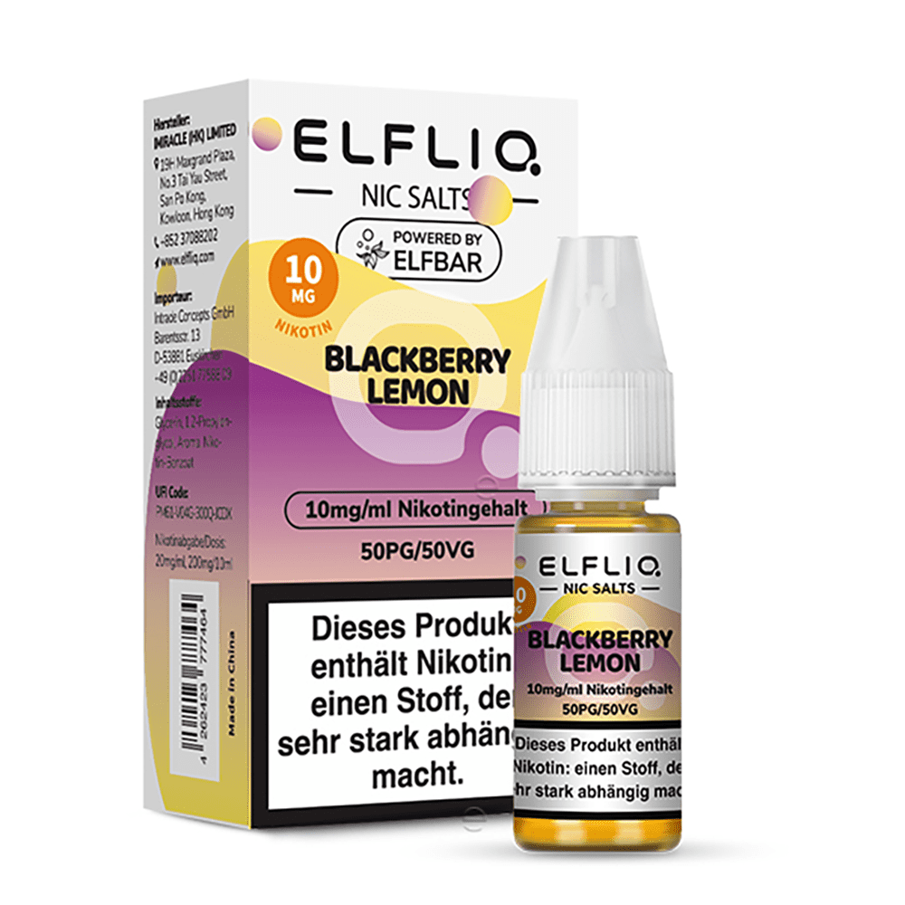 Elfliq by Elfbar Nikotinsalz - Blackberry Lemon - Liquid 10mg 10ml 