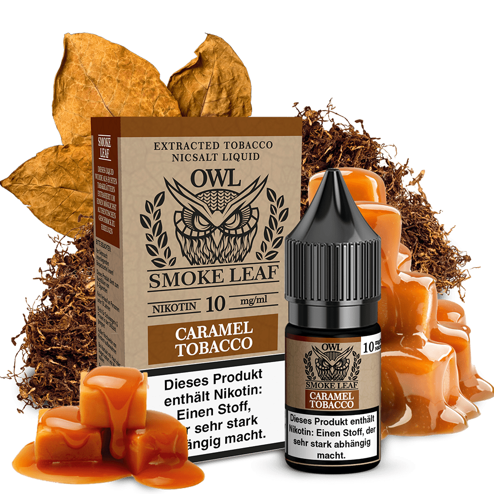 OWL Smoke Leaf Nikotinsalz - Caramel Tobacco - 10ml Liquid 10mg  C