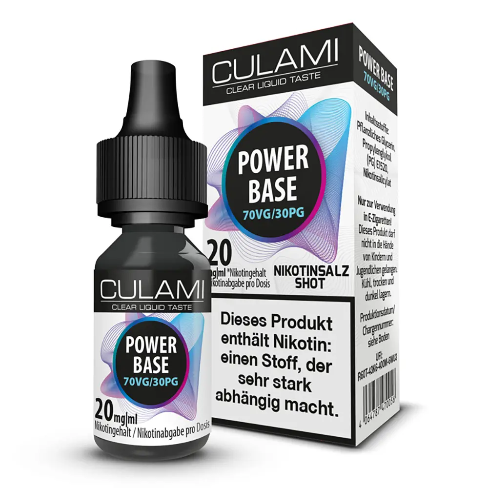 CULAMI Nikotin Salz Shot 30PG/70VG 20 mg/ml  CULAMI Nikotin Salz Shot 30PG/70VG 20 mg/ml