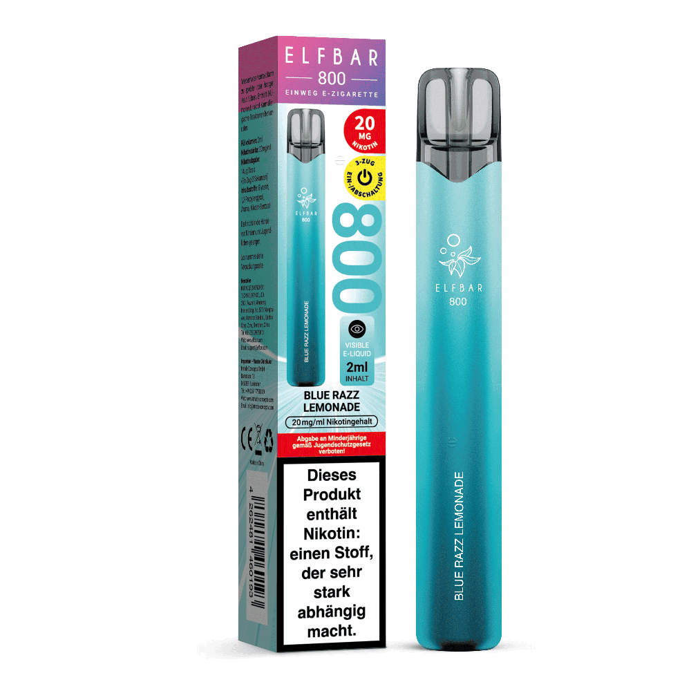 Elfbar 800 Einweg E-Zigarette - Blue Razz Lemonade - 20mg  C