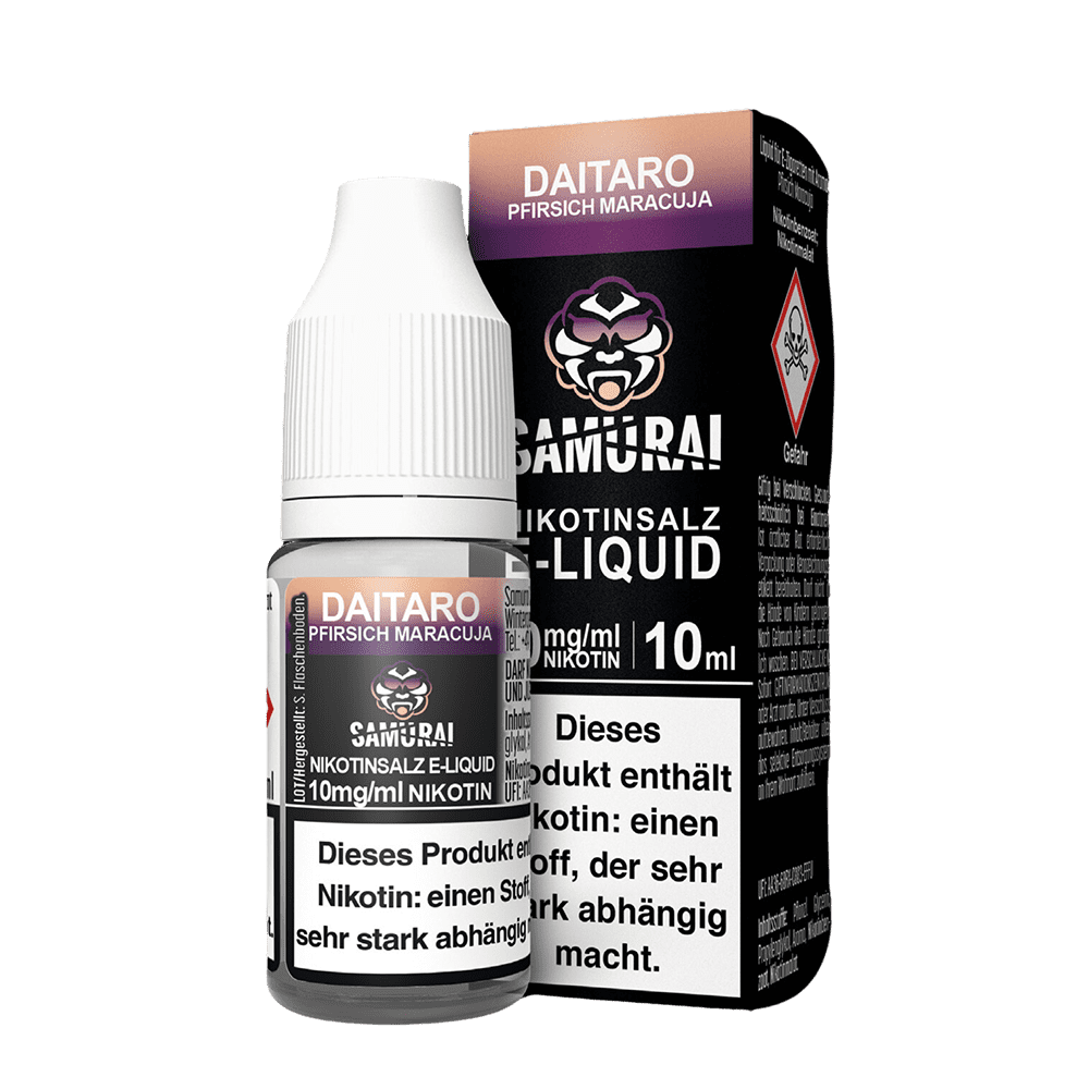 Samurai Nikotinsalz - Daitaro Pfirsich Maracuja - Liquid 20mg 10ml 