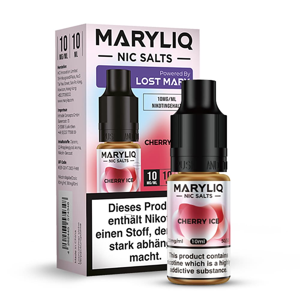 Maryliq Nikotinsalz - Cherry Ice - 10mg 10ml  Maryliq Nikotinsalz - Cherry Ice - 10mg 10ml