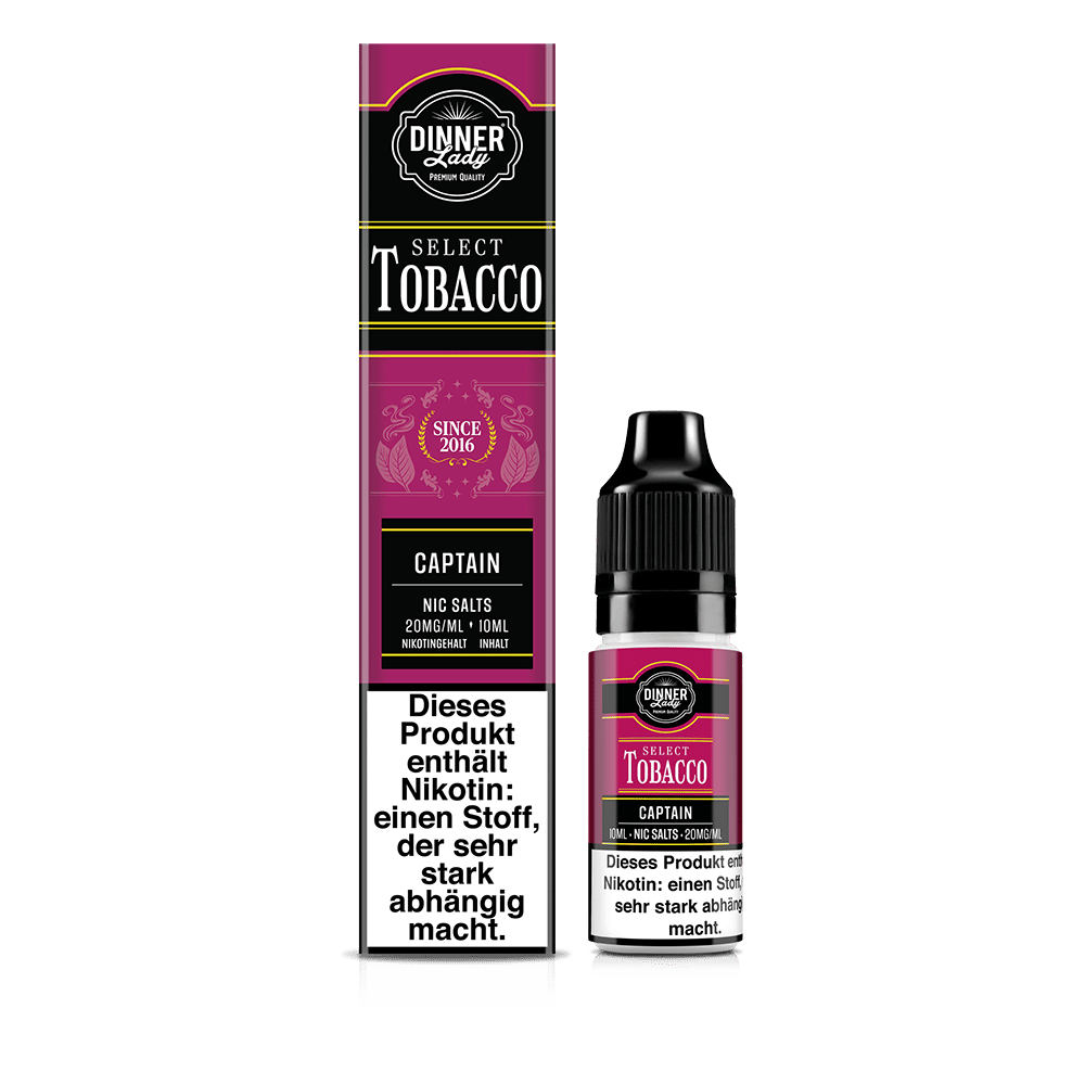Dinner Lady Nikotinsalz - Captain - 50/50 10ml Liquid 20mg Dinner Lady Nikotinsalz - Captain - 50/50 10ml Liquid 20mg