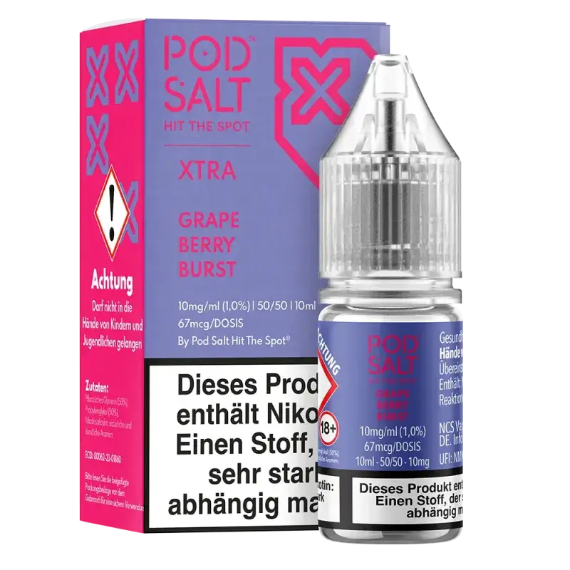 Pod Salt Xtra - Grape Berry Burst 10ml Nikotinsalz Liquid
