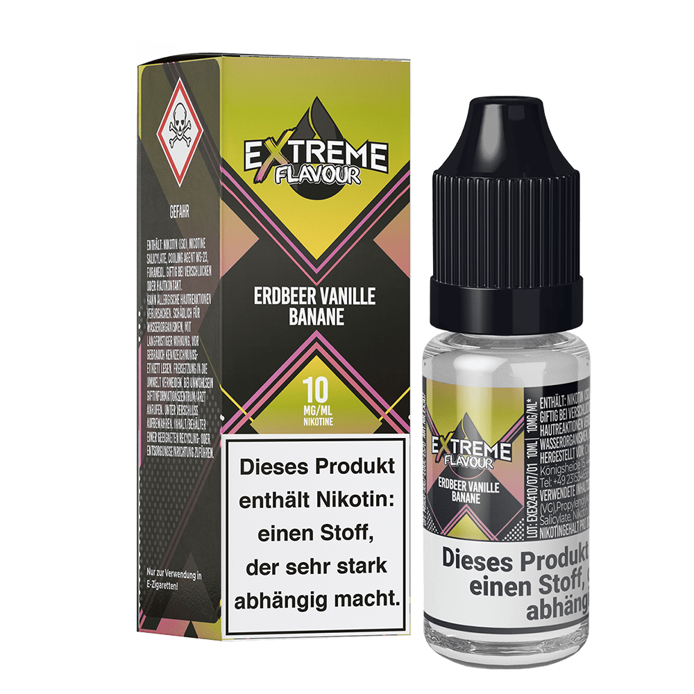 Extreme Flavour - Erdbeer Vanille Banane - 10mg 10ml Hybrid-Nikotinsalzliquid  C