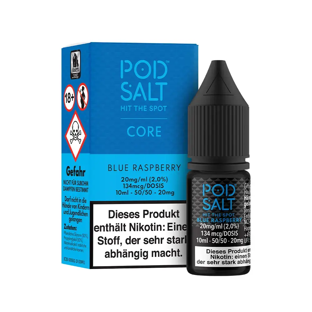 Pod Salt Core Blue Raspberry 10ml 20mg  Pod Salt Core Blue Raspberry 10ml 20mg