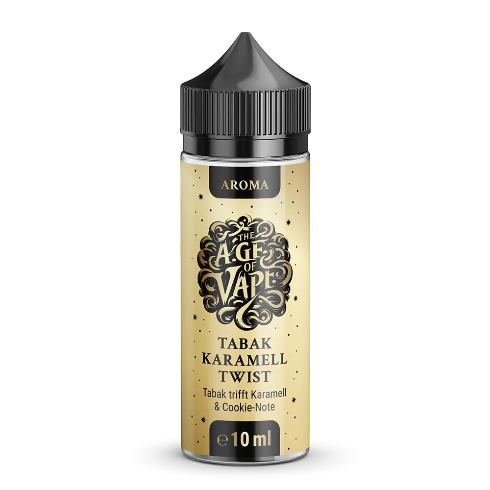 The Age of Vape Aroma Longfill - Tabak Karamell Twist - 10ml in 120ml Flasche  The Age of Vape Aroma Longfill - Tabak Karamell Twist - 10ml in 120ml Flasche