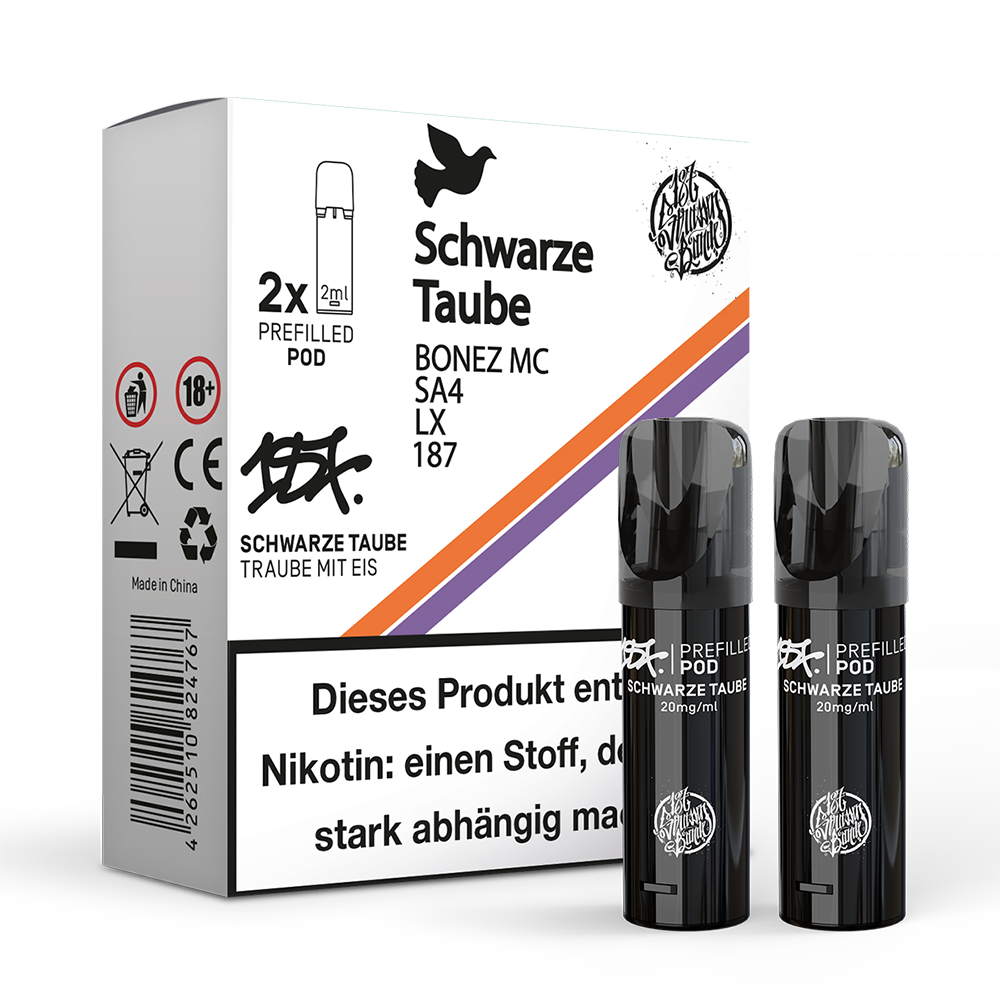 2x 187 Strassenbande Einweg Pod Schwarze Taube 20mg Nikotinsalz 2ml 2x 187 Strassenbande Einweg Pod Schwarze Taube 20mg Nikotinsalz 2ml