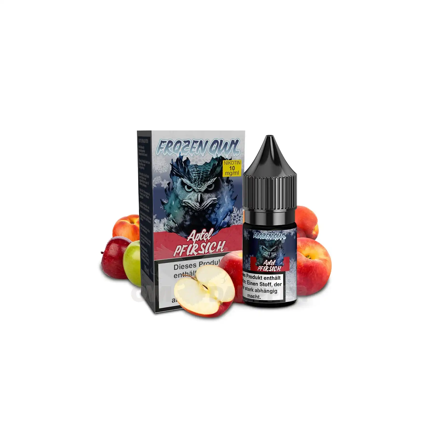 Frozen OWL Apfel Pfirsich Nikotinsalz Liquid 10 ml 20 mg