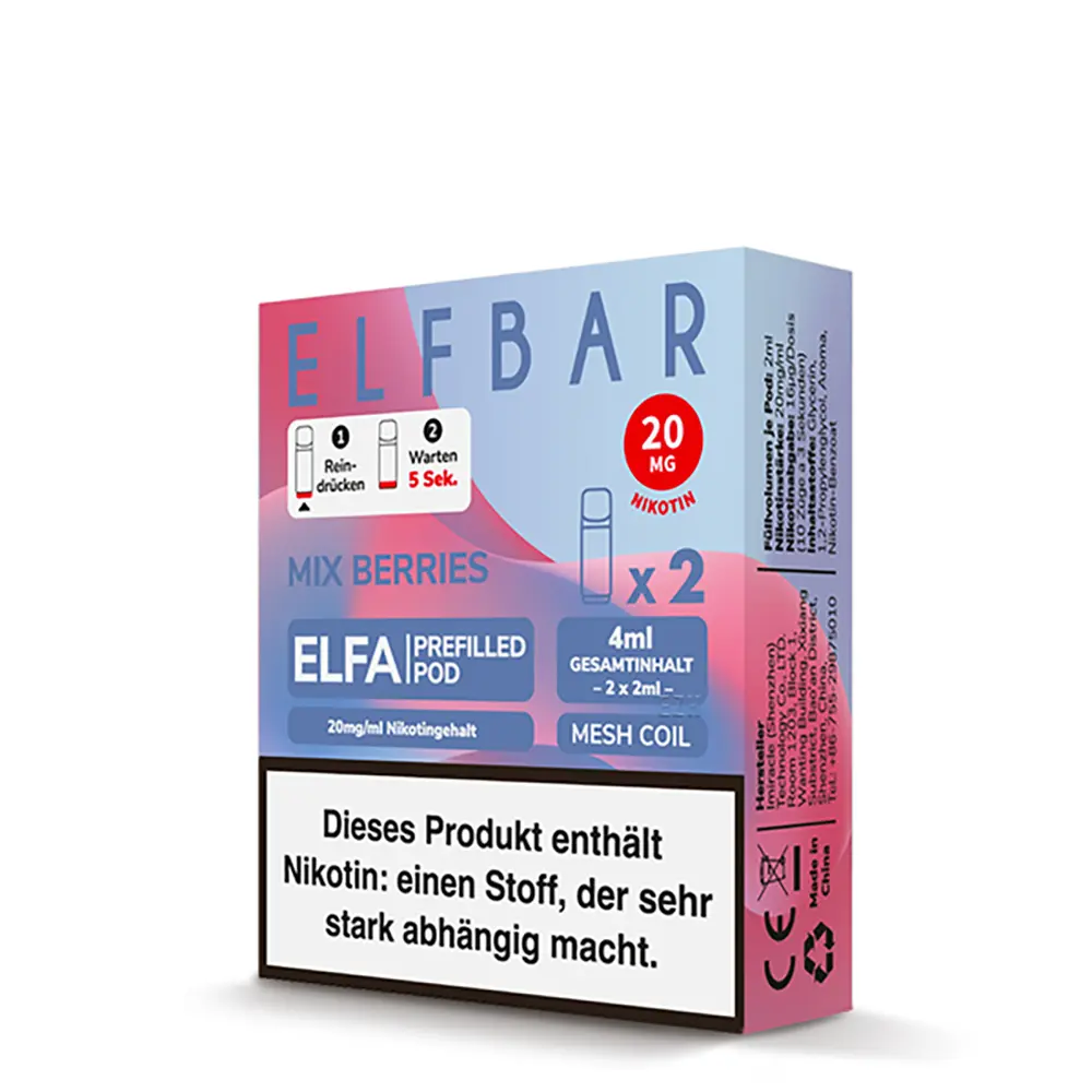 Elfbar Elfa Einweg Pod - Mix Berries - 20mg Nikotinsalz 2ml 