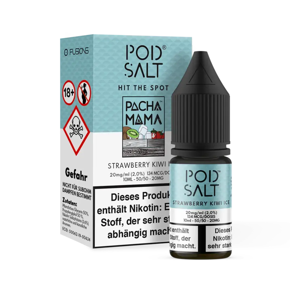 Pod Salt Nikotinsalz - Fusion Strawberry Kiwi Ice - Liquid 20mg Pod Salt Nikotinsalz - Fusion Strawberry Kiwi Ice - Liquid 20mg