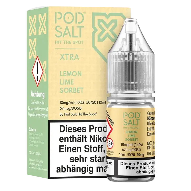 Pod Salt Xtra - Lemon Lime Sorbet 10ml Nikotinsalz Liquid