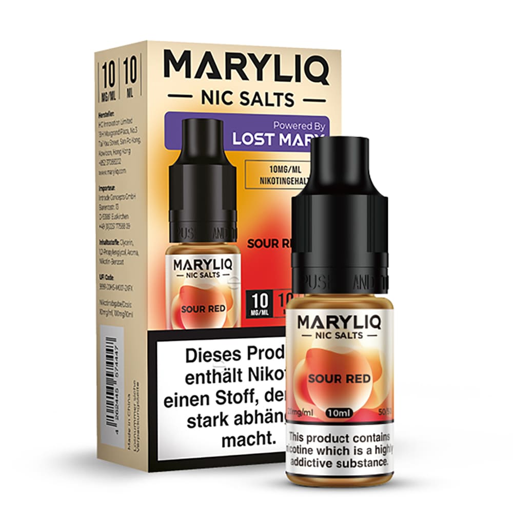 Maryliq Nikotinsalz - Sour Red - 10mg 10ml 