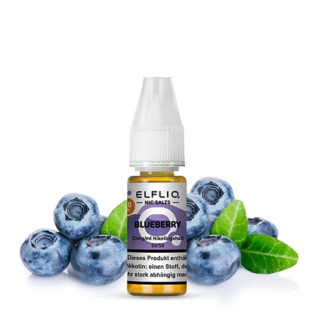 Elfliq by Elfbar Nikotinsalz - Blueberry - Liquid 10mg 10ml - Elfliq by Elfbar Nikotinsalz - Blueberry - Liquid 10mg 10ml -