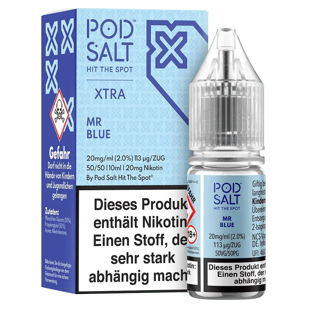 Pod Salt Xtra - Mr Blue 10ml Nikotinsalz Liquid