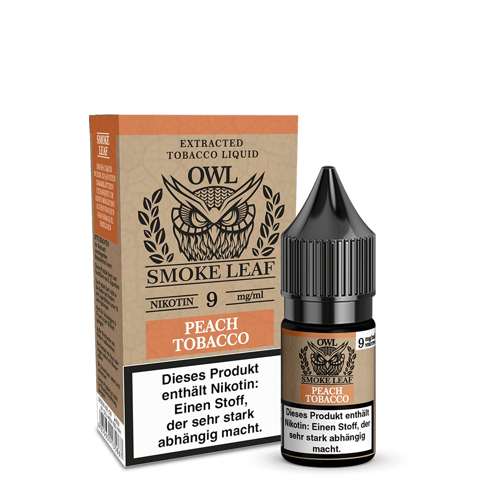 OWL Smoke Leaf Liquid - Peach Tobacco - 10ml 9mg  C