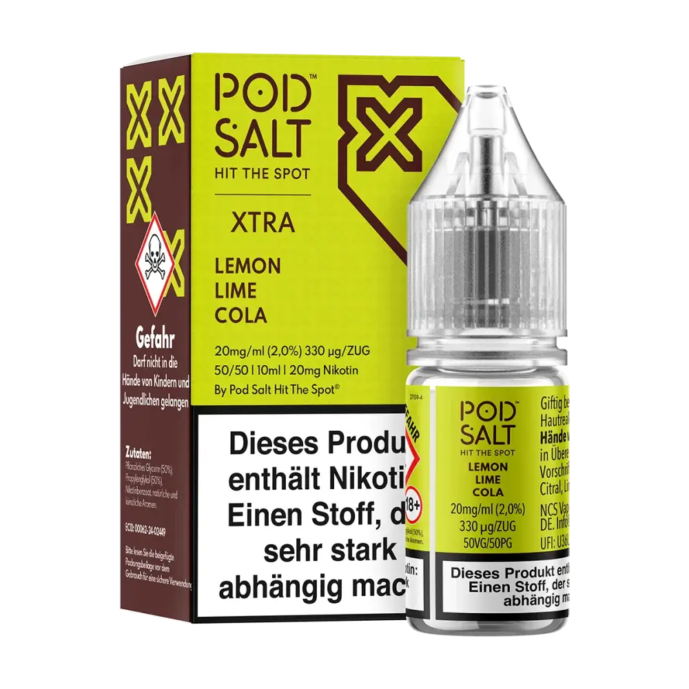 Pod Salt Xtra - Lemon Lime Cola 10ml Nikotinsalz Liquid