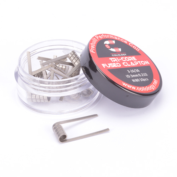 Coilology Tri-Core Fused Clapton 0,21Ohm Nichrome (10Stk./VE) Coilology Tri-Core Fused Clapton 0,21Ohm Nichrome (10Stk./VE)