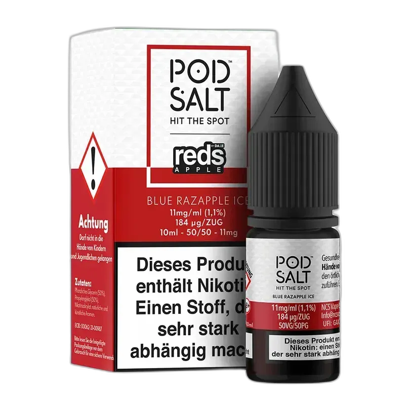 Pod Salt Fusion - Blue Razapple Ice 10ml Nikotinsalz Liquid