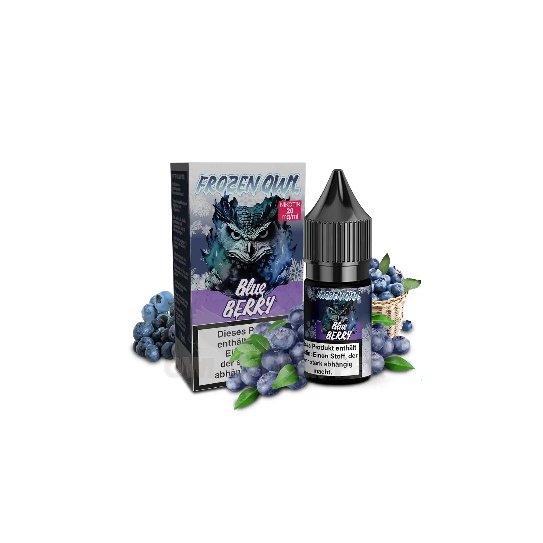Frozen OWL Blueberry Nikotinsalz Liquid zum sofortigen Gebrauch. Frozen OWL Blueberry Nikotinsalz Liquid 10 ml 20 mg