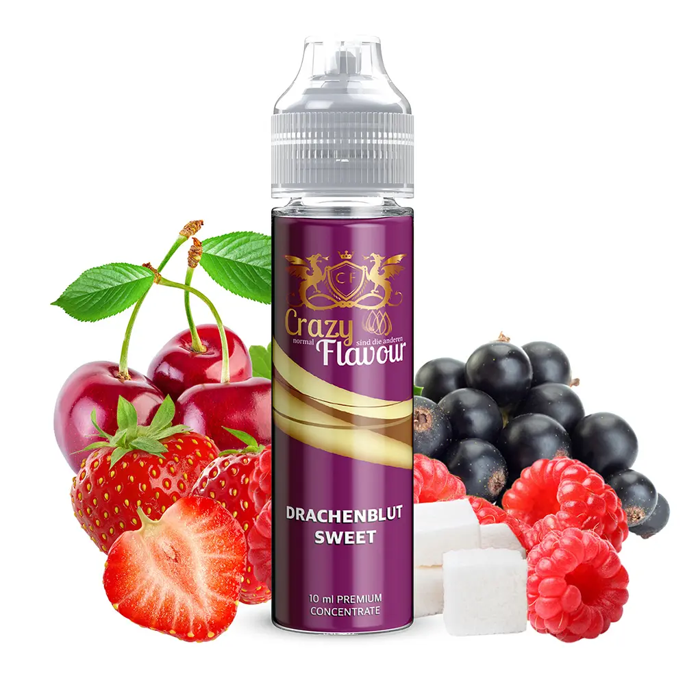 Crazy Flavour Aroma Longfill - Drachenblut Sweet - 10ml in 60ml Flasche 