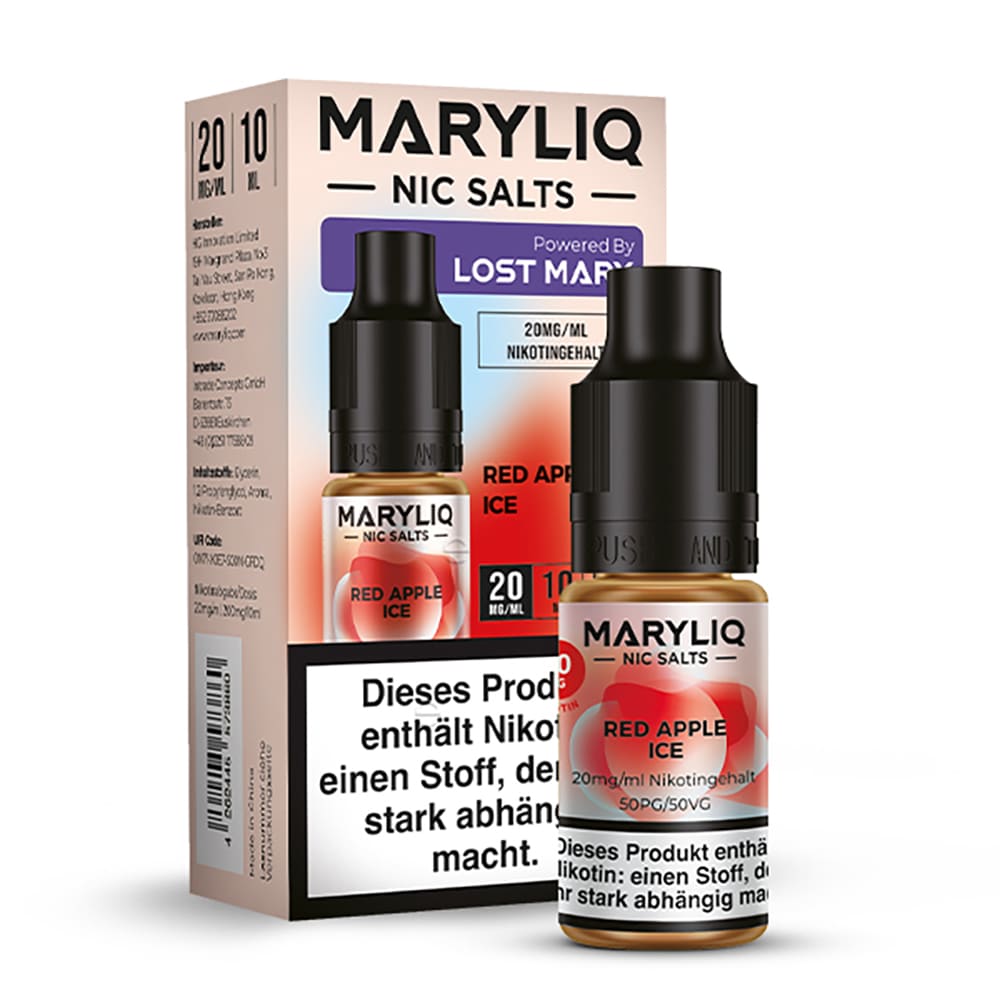 Maryliq Nikotinsalz - Red Apple Ice - 20mg 10ml  Maryliq Nikotinsalz - Red Apple Ice - 20mg 10ml