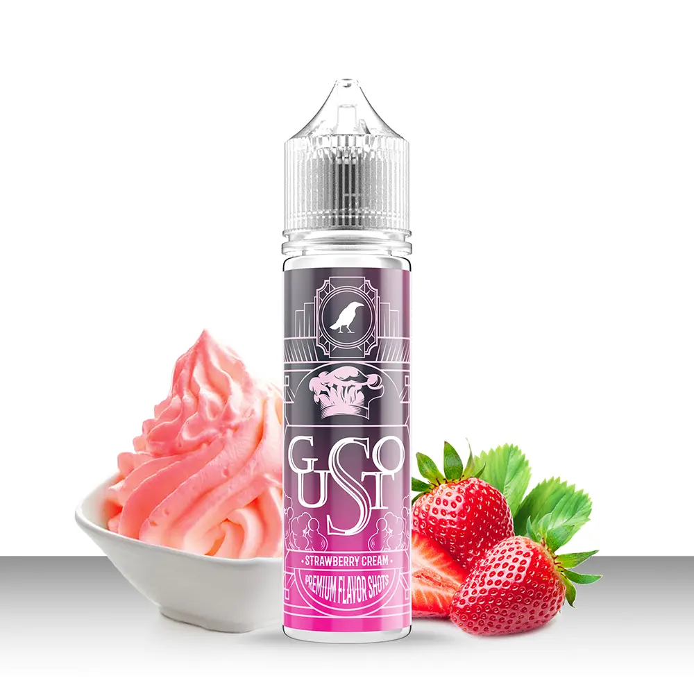 Omerta Aroma Longfill - Gusto Strawberry Cream - 10ml Aroma in 60ml Flasche 