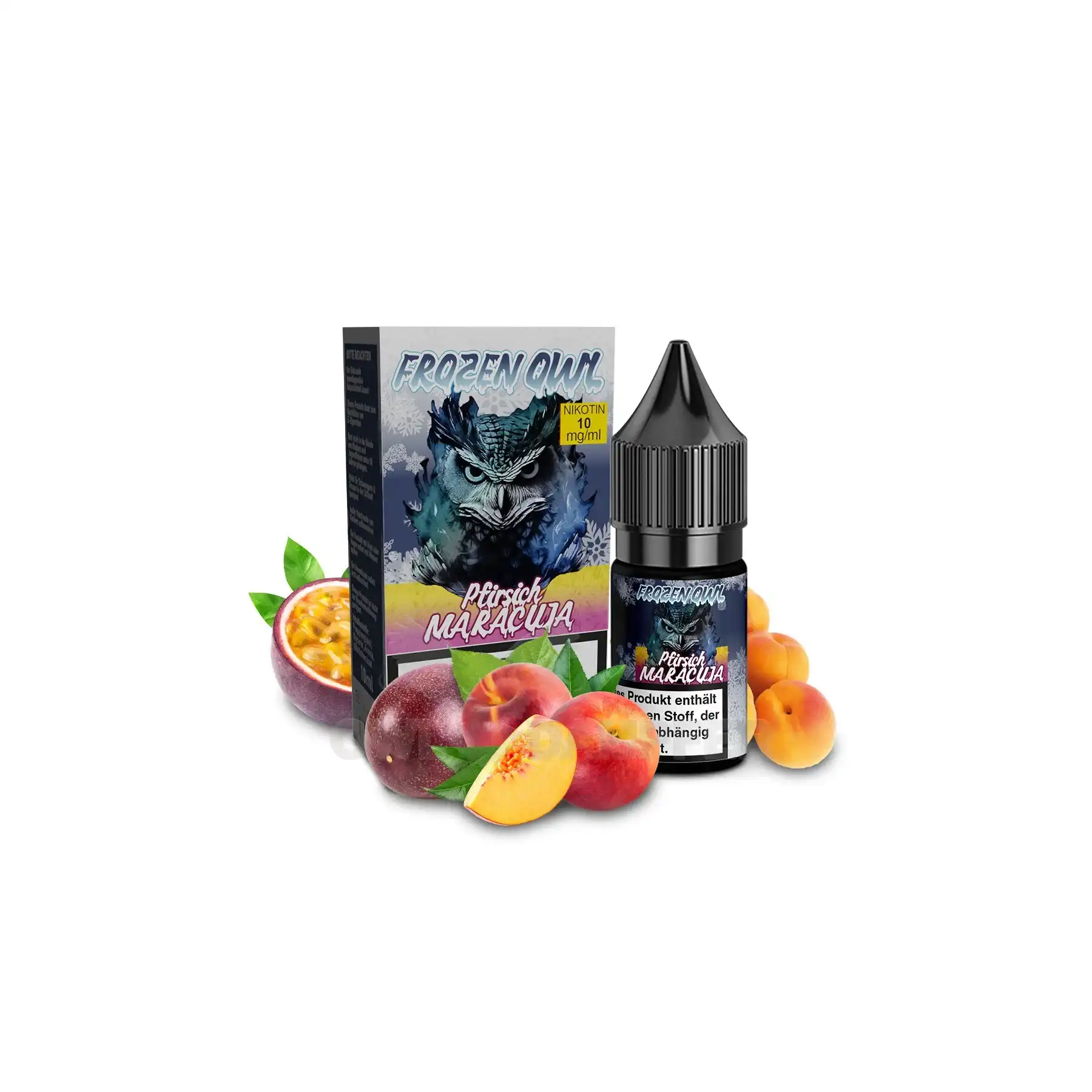 Frozen OWL Pfirsich Maracuja Nikotinsalz Liquid 10 ml 10 mg