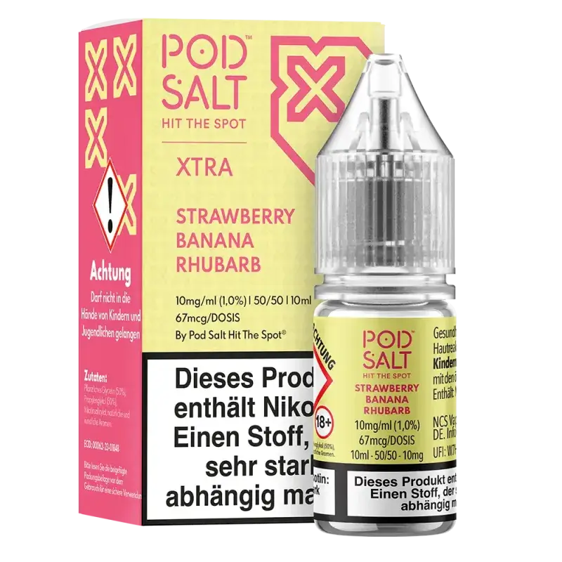 Pod Salt Xtra - Strawberry Banana Rhubarb 10ml Nikotinsalz Liquid