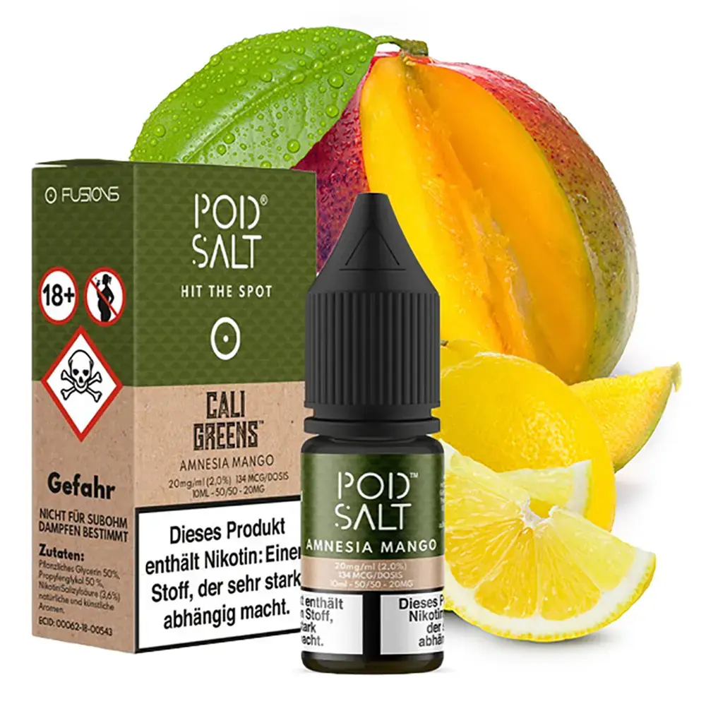 Pod Salt Nikotinsalz - Fusion Amnesia Mango - Liquid 20mg Pod Salt Nikotinsalz - Fusion Amnesia Mango - Liquid 20mg
