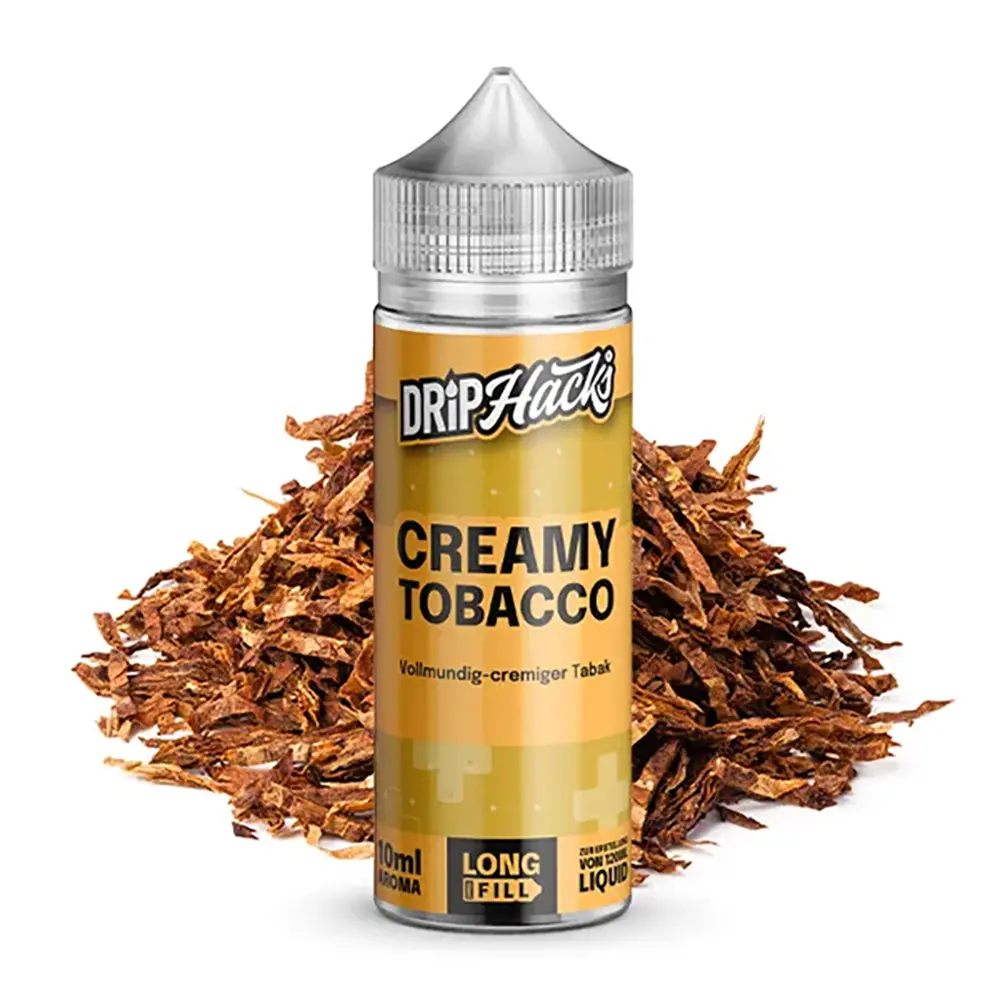 Drip Hacks Creamy Tobacco 10ml in 120ml Flasche 
